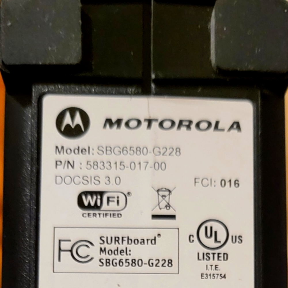 Motorola Surboard Cable Modem & Router